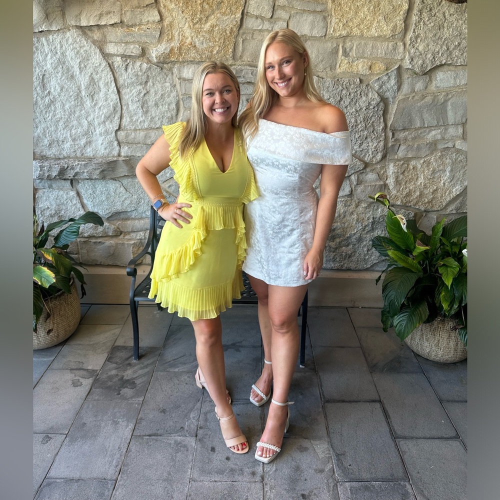 Anthropologie BHLDN floral white dress